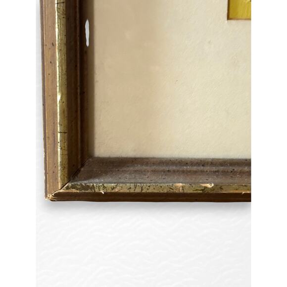 Vintage Tong Shiang Chang Bird and Chrysanthemum Mid Century Framed Art Print - Picture 7 of 10